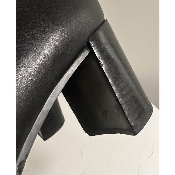 Apostrophe Tanner Black Leather Loafers Chunky Heeled 
 Sz 9 Y2K Academia Witchy - Picture 12 of 16